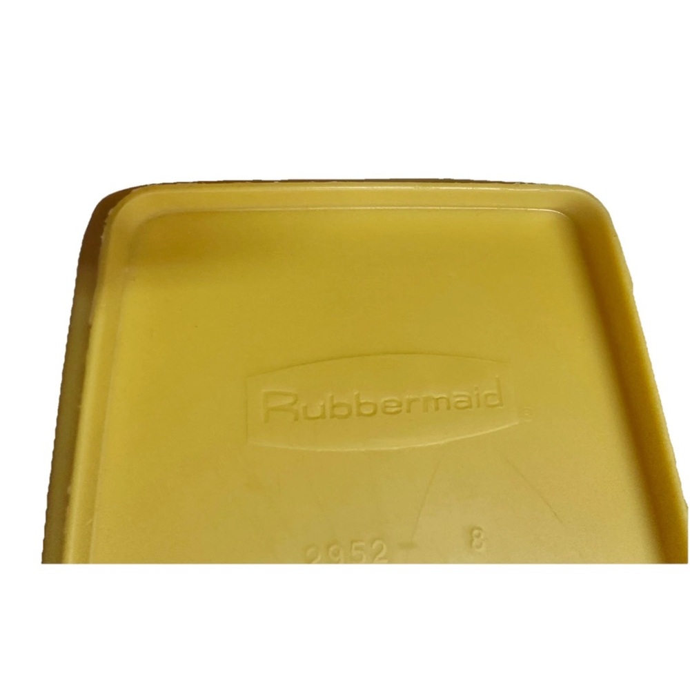 Vtg 1970s Rubbermaid Wastebasket 2952 Floral Trashcan 1972 Yellow Daisy 10" Tall - Picture 5 of 5
